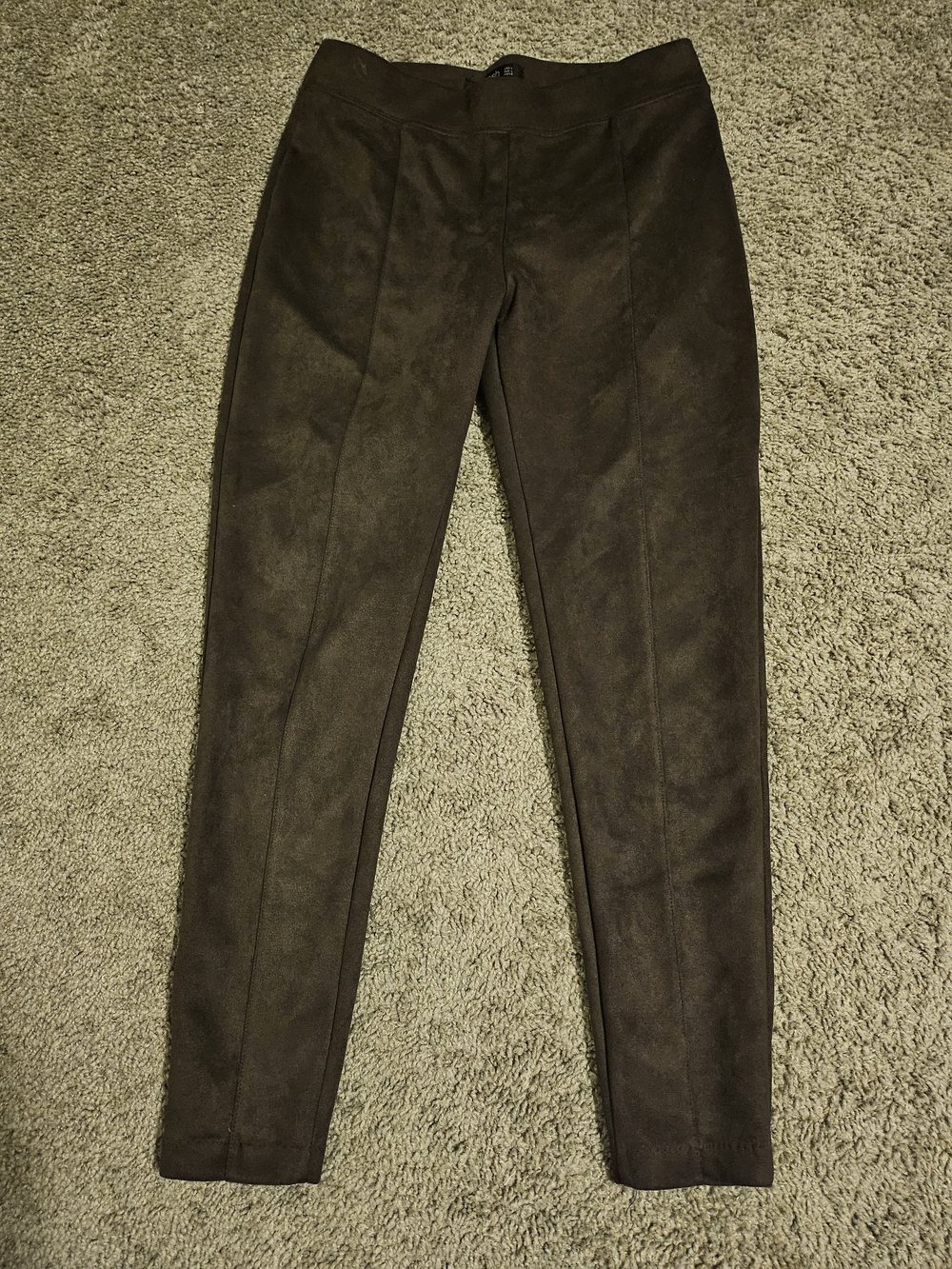 Stoosh Women's Dark Brown Faux-Suede Skinny Pants